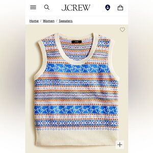 JCrew Fair Isle Sweater-Vest